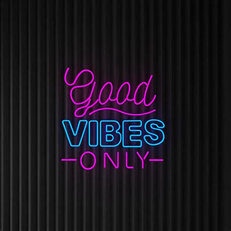 Good VIBES ONLY Neon LED Classic Fabryka Neonow