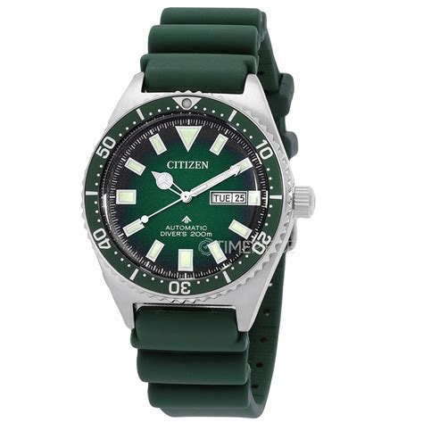 Citizen Promaster Automatic Green Dial Mens Watch Ny0121 09x
