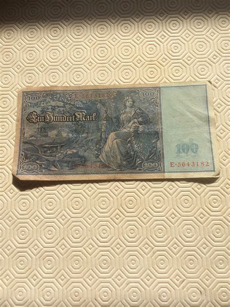 German Currency Note Reichsbanknote Berlin 21 April 1910 100mark EBay