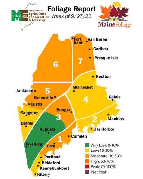 Maine Fall Foliage Map