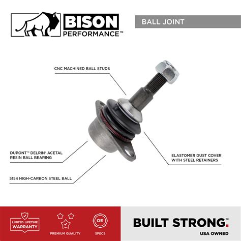 Bison Performance 2pc Set Front Lh Rh Lower Ball Joint For Audi A4 A5