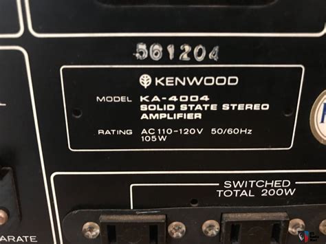 Kenwood Ka Integrated Amplifier Excellent Working Condition