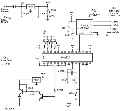 Obd Ii To Usb Cable Pinout Signals