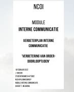 Ncoi Module Interne Communicatie Geslaagd Feb Cijfer Met