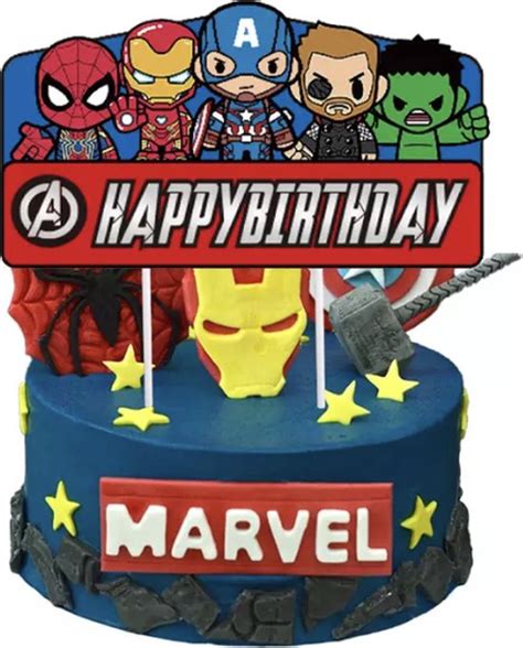 Marvel Avengers Taart Decoratie Taart Topper Happy Birthday