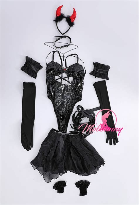 Halloween Succubus Devil Sexy Lingerie Set See Through Lingerie Costume Top Quality Lingerie