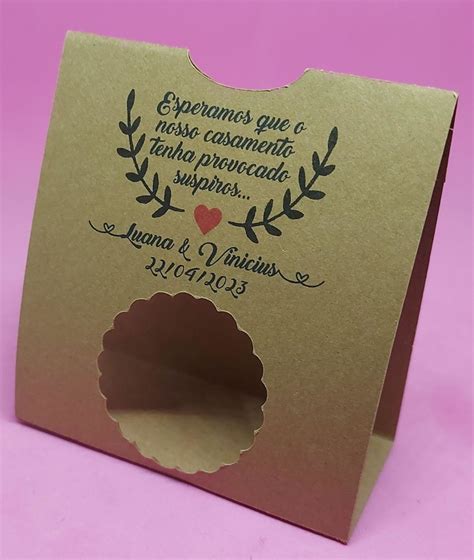 Lembrancinha Casamento Rustico Porta Mini Suspiros X Cm