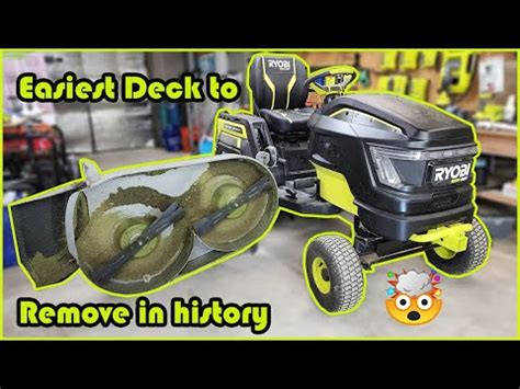 Ryobi Lawn Tractor Deck Removal Made Easy Youtube