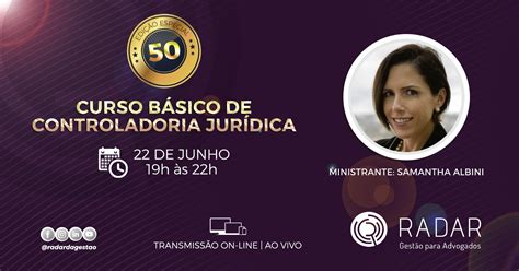 Curso Básico de Controladoria Jurídica 50ª Edição Sympla