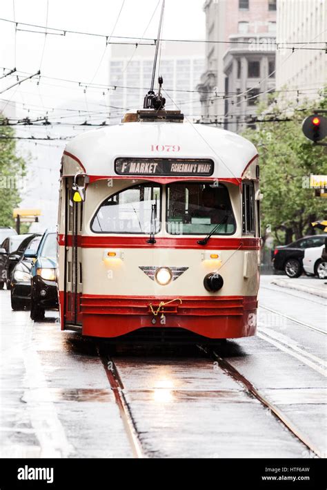 Electric Trolley In San Francisco California Stock Photo Alamy