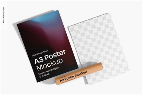 Premium Psd Paper A3 Posters Mockup