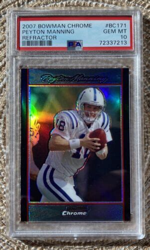 2007 Bowman Chrome Refractor BC171 Peyton Manning HOF Colts Tennessee