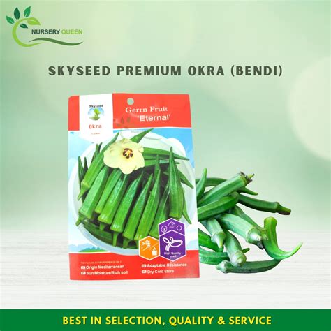 Skyseed Premium Okra Biji Benih Bendi Premium Seed Easy To Grow Garden