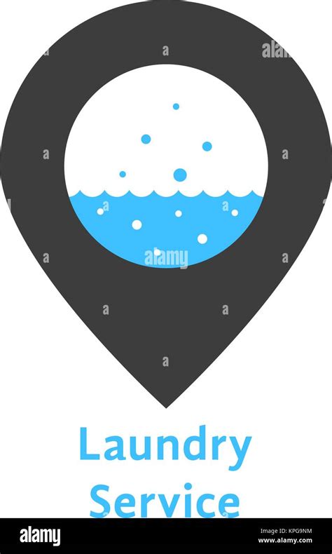 Laundry Service With Simple Pin Stock Vector Image And Art Alamy