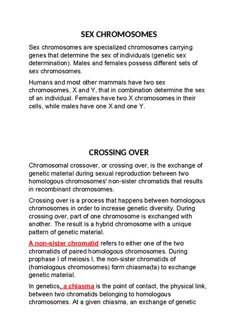 Sex Chromosomes Bio Sex Chromosomes Sex Chromosomes Are Specialized Chromosomes Carrying