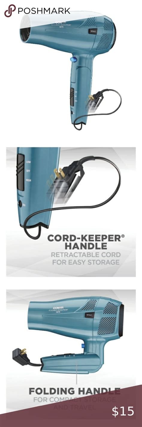 Conair 1875 Watt Cord Keeper®dryer Simple Storage Conair Compact Storage