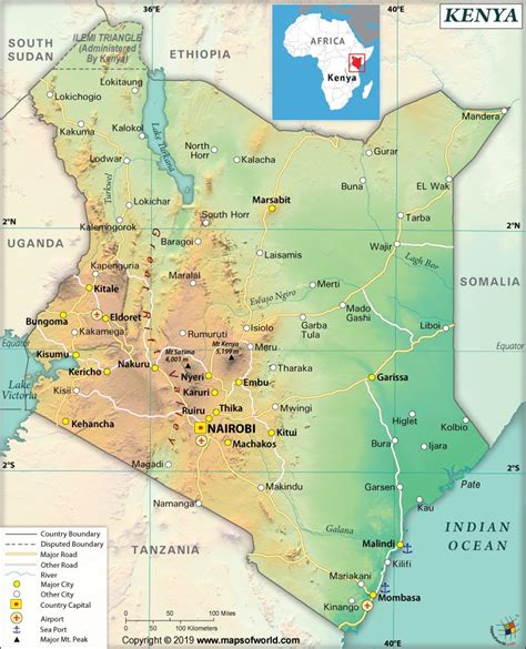 Kenyan Map With Its Counties My Maps