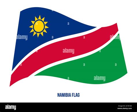 Namibia Flag Waving Vector Illustration On White Background Namibia