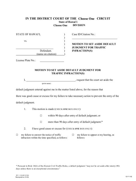 Motion To Set Aside Judgment Example Fill Out Sign Online Dochub