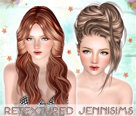 Ретекстура от jennisims СКАЧАТЬ БЕСПЛАТНО Прически для Sims 3 Sims