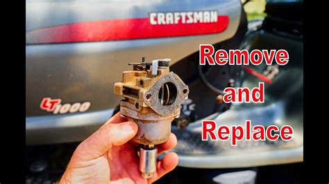 How To Replace The Carburetor On A Craftsman LT1000 Lawn Mower YouTube