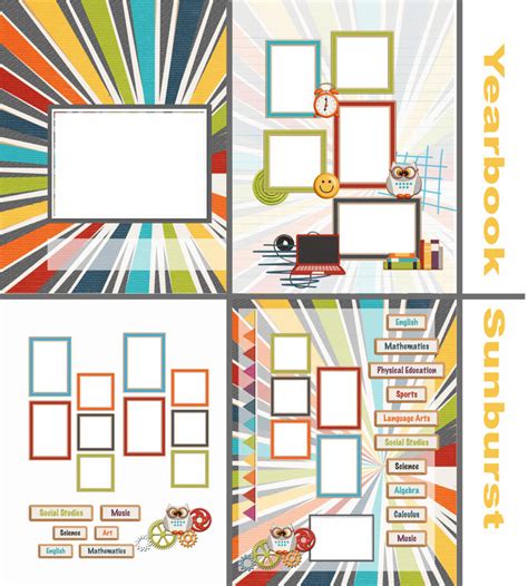 Photo Book Template Yearbook Sunburst Template Presto Yearbooks