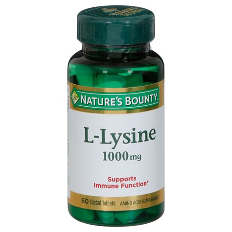 Save On Nature S Bounty L Lysine Mg Amino Acid Supplement Coated