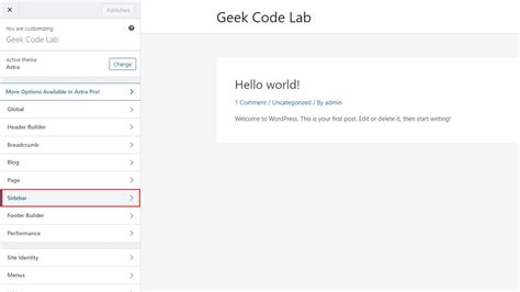 How To Remove Sidebar From WordPress Geek Code Lab