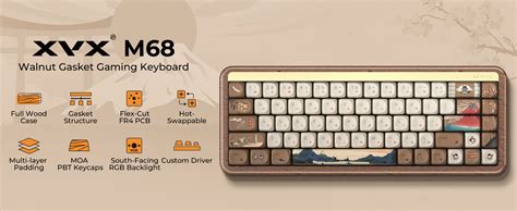XVX M68 Solid Nakajima Mechanical Keyboard Hot Swap Switchs With PBT Keycaps Shopee Philippines