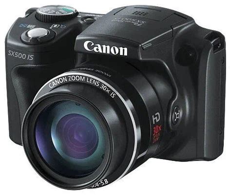 Canon Компактный фотоаппарат Фотоаппарат PowerShot SX500 IS, черный ...