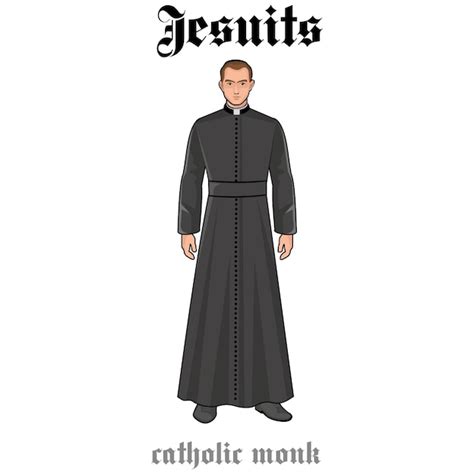 Premium Vector Catholic Priest In Robes Flat Illustration