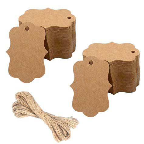 Jijacraft Pcs Gift Tags With String X Inch Kraft Paper