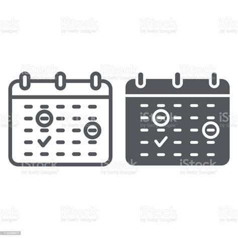 重要的日期線和字形圖示 月和日 日曆符號 向量圖形 白色背景上的線性圖案向量圖形及更多日曆圖片 日曆 棋盤花紋 10號 Istock