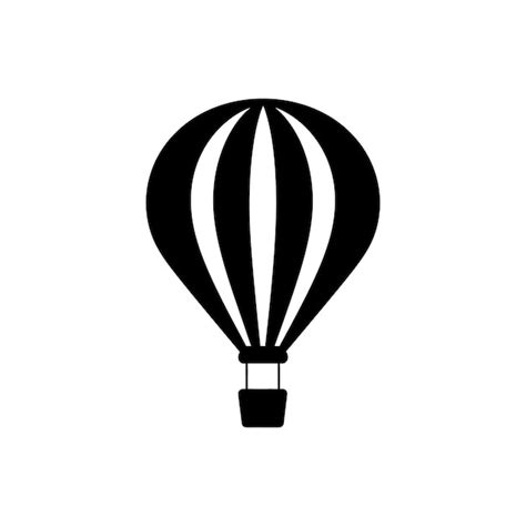 Premium Vector Hot Air Balloon Icon On White Background Simple Vector