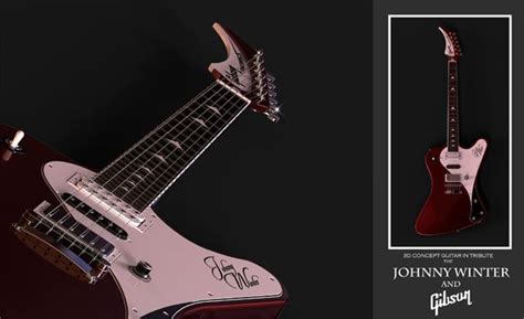 Electric Guitar Concept As Tribute To Johnny Winter And Gibson Firebird