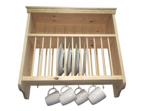 Traditional Wall Mounted Solid Pine Plate Rack Pr Ebay Plate Rack