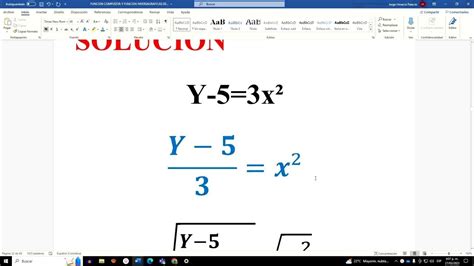 Explicacion De La Funcion Inversa Utilizando Raiz Cuadrada Para