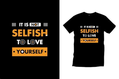 Premium Vector It Is Not Selfish To Love Yourself Modern Typography