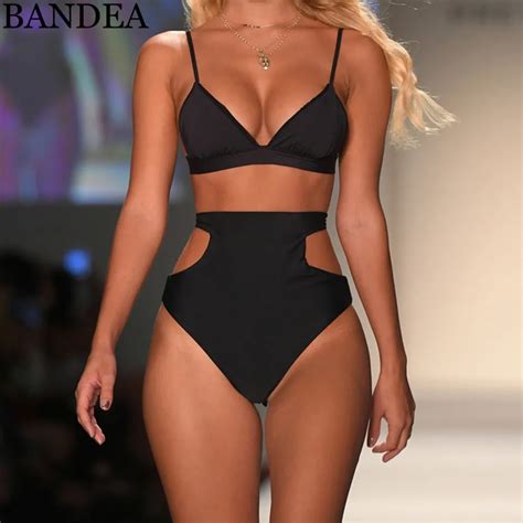 Bandea High Waist Swimwear Women Sexy Bikinis Set Padded Swimsuit Push