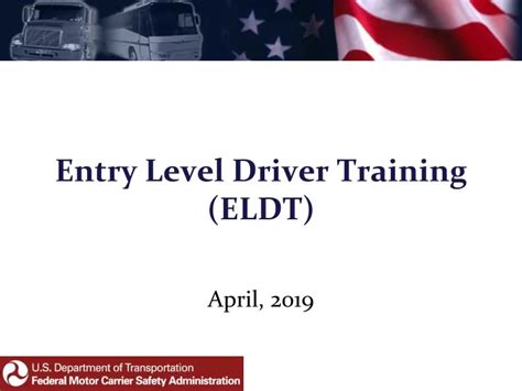 Ppt Entry Level Driver Training Eldt Powerpoint Presentation Free