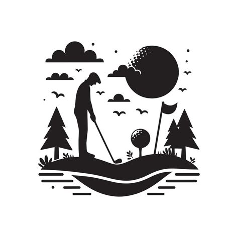 Mini Golf Player Silhouette 52930827 Vector Art At Vecteezy
