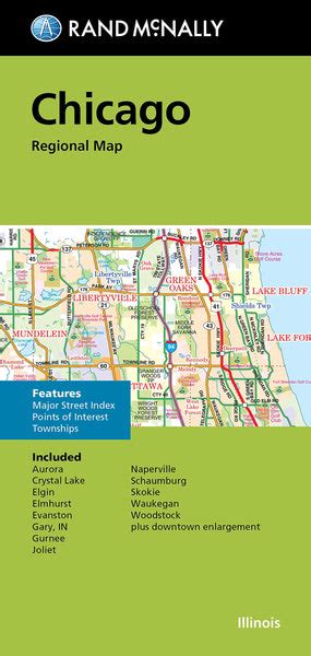 Rand Mcnally Folded Map Chicago Regional Map Rand Mcnally Wide World