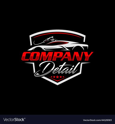 Detailing Car Logo And Wash Royalty Free Vector Image