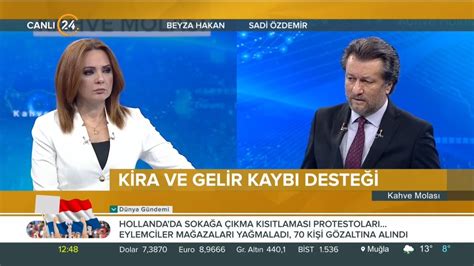 Kahve Molası Kira ve Gelir Kaybı Desteği Sadi Özdemir 26 01 2021