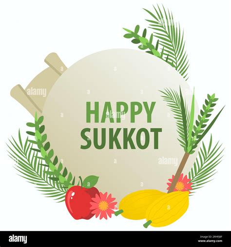 Ilustración vectorial de Sukkah tradicional para el día festivo judío