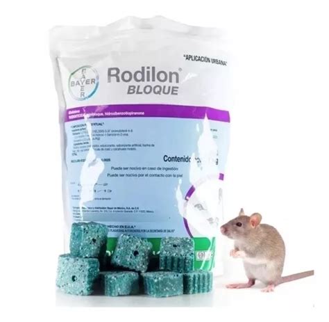 Rodilon Bloque Cebo Raticida Ratas Kg Rodenticida Seca Rata Env O Gratis