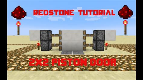 Minecraft Redstone Tutorial Super Compact Automatic 2x2 Door With