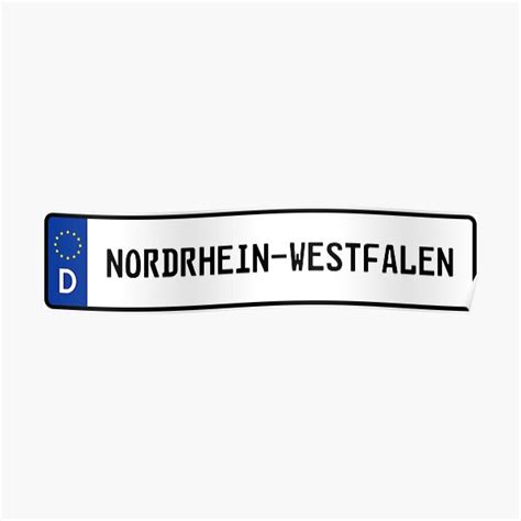 Nordrhein Westfalen Kennzeichen Poster For Sale By Snxworld Redbubble