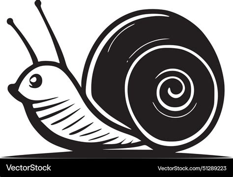 Snail Black And White Isolated Icon Royalty Free Vector