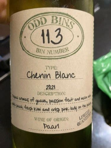 Odd Bins Bin Number Chenin Blanc Vivino Us